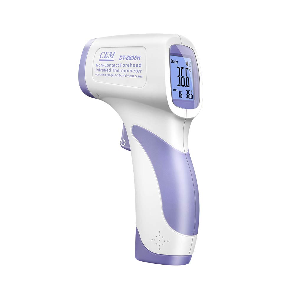 DT-8806H, Thermometer for Forehead, No-Touch Forehead Thermometer for Adults and Kids, FDA CE, Large LED Display and Gentle Vibration Alert