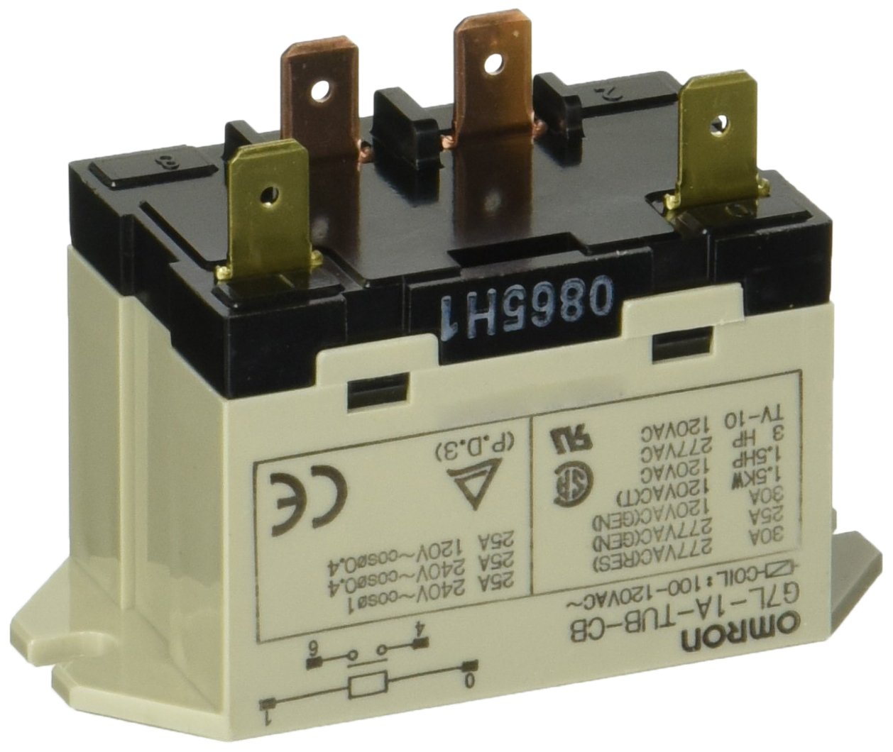 Omron G7L-1A-TUB-CB-AC100/120 Electromechanical Relay 12VDC 72Ohm/104Ohm 1A SPST-NO Plug-In Relay